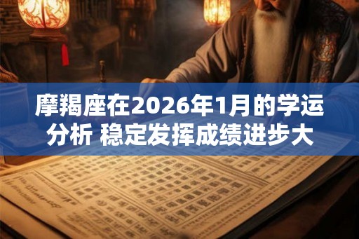摩羯座在2026年1月的学运分析 稳定发挥成绩进步大