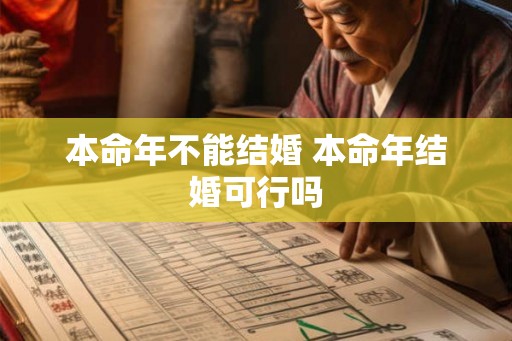 本命年不能结婚 本命年结婚可行吗