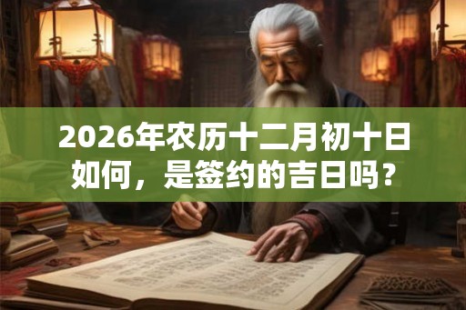 2026年农历十二月初十日如何,是签约的吉日吗? 2026年农历十二月初十日如何,是签约的吉日吗?