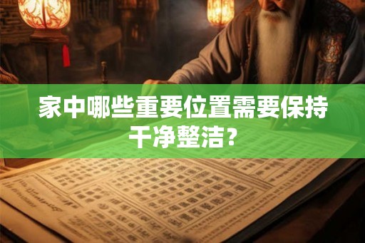 家中哪些重要位置需要保持干净整洁？