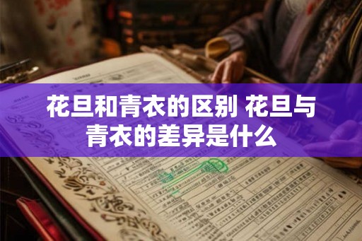 花旦和青衣的区别 花旦与青衣的差异是什么