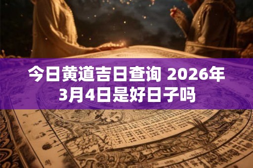 今日黄道吉日查询 2026年3月4日是好日子吗