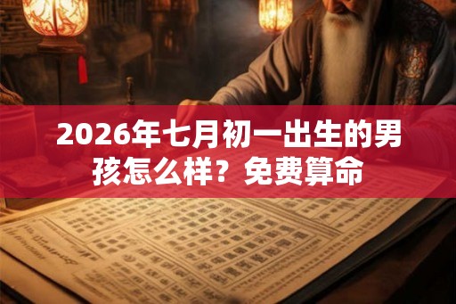 2026年七月初一出生的男孩怎么样？免费算命