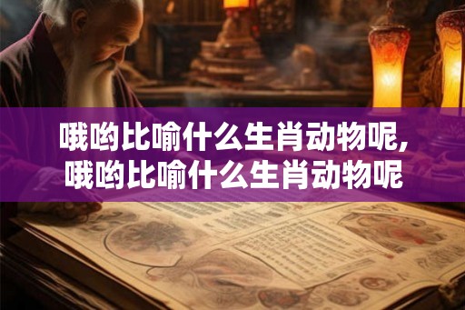 哦哟比喻什么生肖动物呢,哦哟比喻什么生肖动物呢