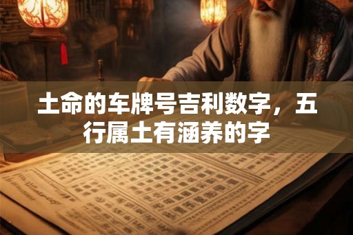 土命的车牌号吉利数字，五行属土有涵养的字