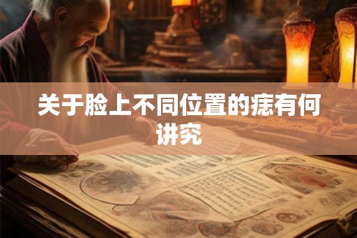 关于脸上不同位置的痣有何讲究