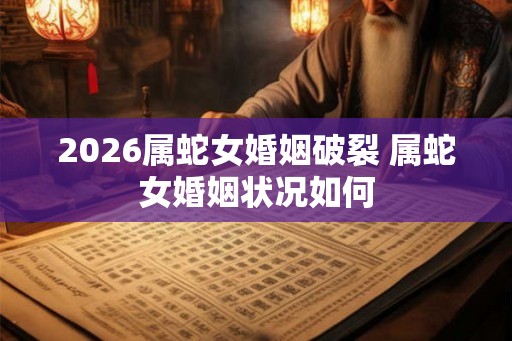 2026属蛇女婚姻破裂 属蛇女婚姻状况如何