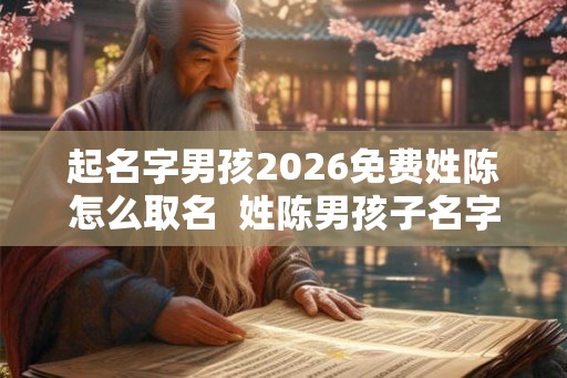 起名字男孩2026免费姓陈怎么取名 姓陈男孩子名字独特的 起名字男孩2026免费姓陈怎么取名 姓陈男孩子名字独特的