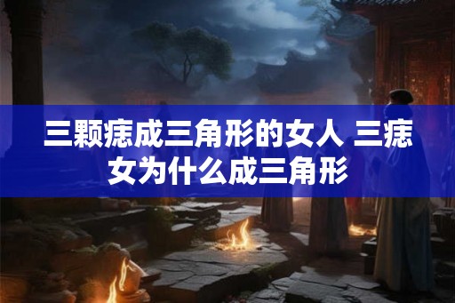 三颗痣成三角形的女人 三痣女为什么成三角形