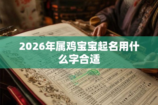 2026年属鸡宝宝起名用什么字合适