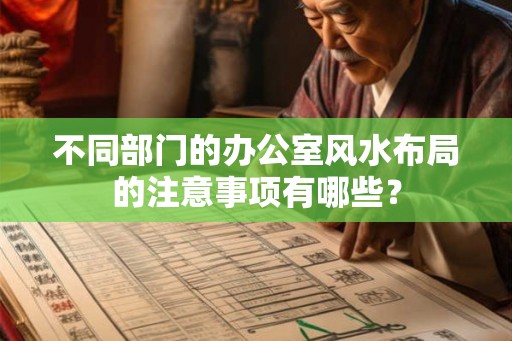 不同部门的办公室风水布局的注意事项有哪些? 不同部门的办公室风水布局的注意事项有哪些?