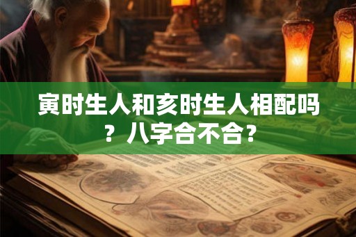 寅时生人和亥时生人相配吗？八字合不合？