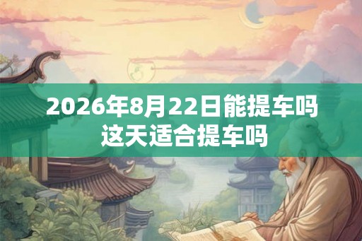 2026年8月22日能提车吗 这天适合提车吗