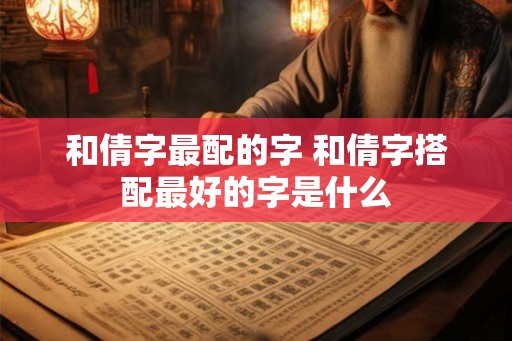 和倩字最配的字 和倩字搭配最好的字是什么
