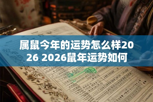 属鼠今年的运势怎么样2026 2026鼠年运势如何