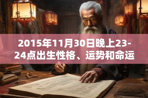 2015年11月30日晚上23-24点出生性格、运势和命运