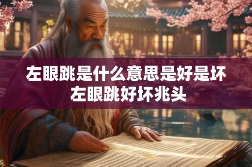 左眼跳是什么意思是好是坏 左眼跳好坏兆头 左眼跳是什么意思是好是坏 左眼跳好坏兆头