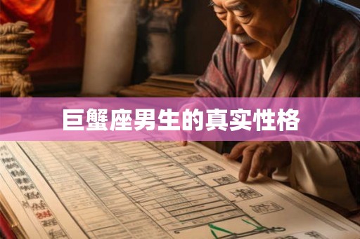 巨蟹座男生的真实性格