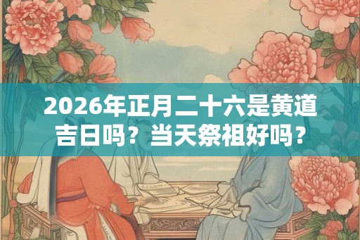 2026年正月二十六是黄道吉日吗？当天祭祖好吗？
