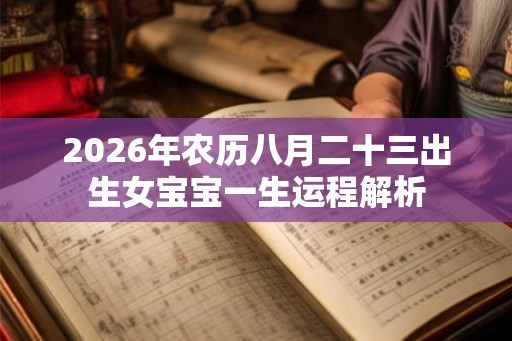 2026年农历八月二十三出生女宝宝一生运程解析