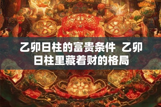 乙卯日柱的富贵条件  乙卯日柱里藏着财的格局