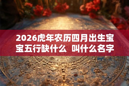 2026虎年农历四月出生宝宝五行缺什么  叫什么名字好