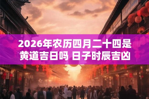 2026年农历四月二十四是黄道吉日吗 日子时辰吉凶