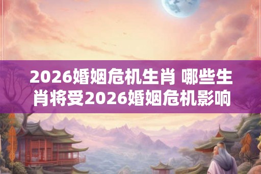 2026婚姻危机生肖 哪些生肖将受2026婚姻危机影响