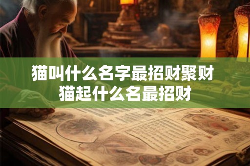 猫叫什么名字最招财聚财 猫起什么名最招财
