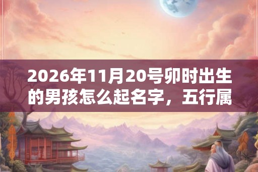 2026年11月20号卯时出生的男孩怎么起名字，五行属什么