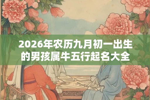2026年农历九月初一出生的男孩属牛五行起名大全