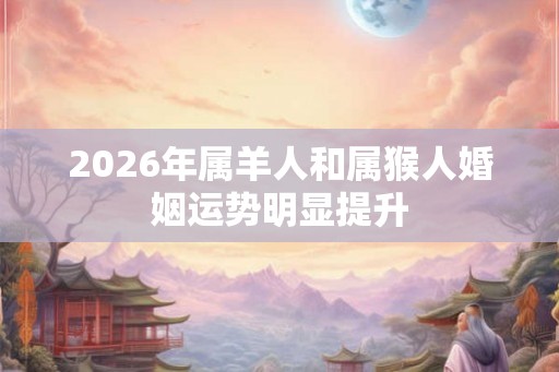 2026年属羊人和属猴人婚姻运势明显提升