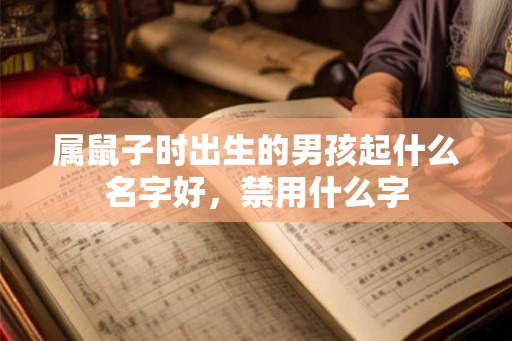 属鼠子时出生的男孩起什么名字好，禁用什么字