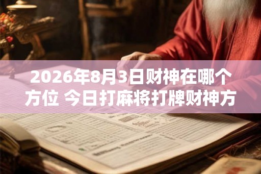 2026年8月3日财神在哪个方位 今日打麻将打牌财神方位