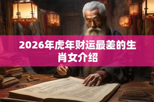 2026年虎年财运最差的生肖女介绍