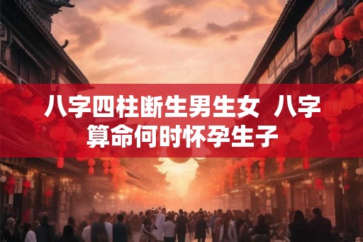 八字四柱断生男生女  八字算命何时怀孕生子