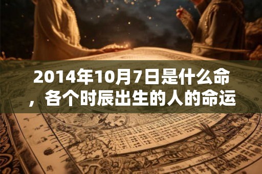 2014年10月7日是什么命，各个时辰出生的人的命运