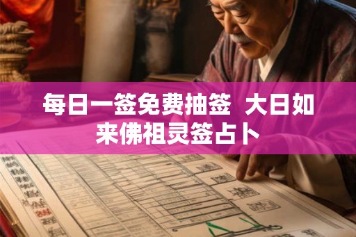 每日一签免费抽签  大日如来佛祖灵签占卜