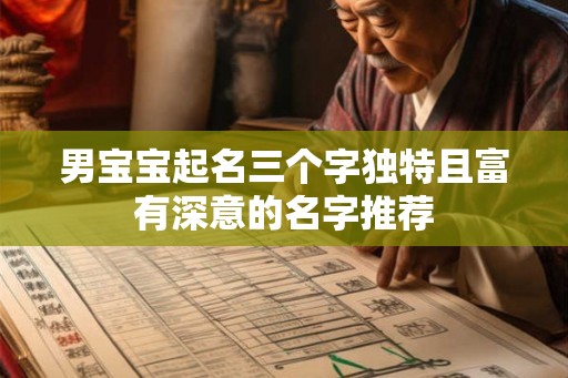 男宝宝起名三个字独特且富有深意的名字推荐