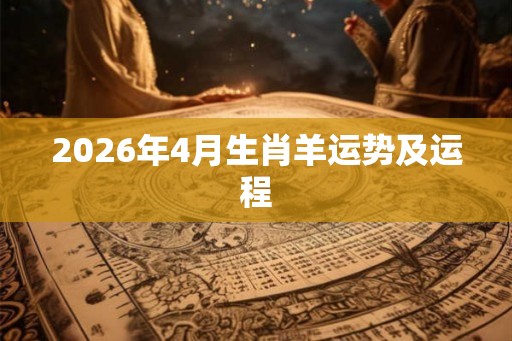 2026年4月生肖羊运势及运程