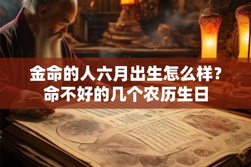 金命的人六月出生怎么样？命不好的几个农历生日