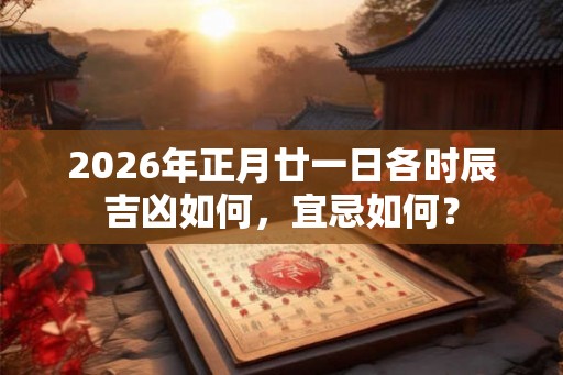 2026年正月廿一日各时辰吉凶如何，宜忌如何？