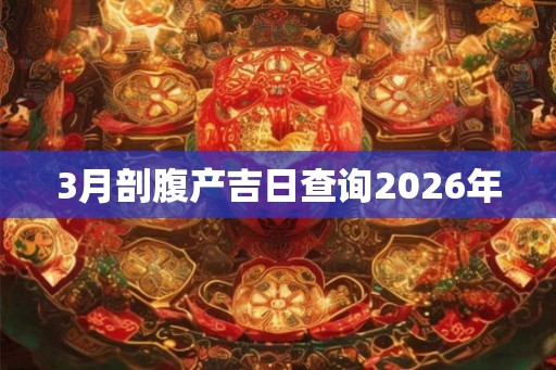 3月剖腹产吉日查询2026年