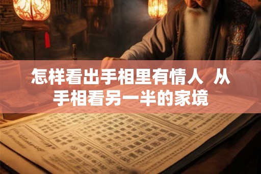 怎样看出手相里有情人  从手相看另一半的家境