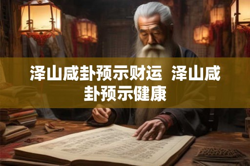 泽山咸卦预示财运  泽山咸卦预示健康