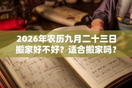 2026年农历九月二十三日搬家好不好？适合搬家吗？