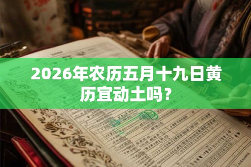2026年农历五月十九日黄历宜动土吗？
