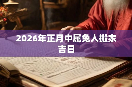 2026年正月中属兔人搬家吉日