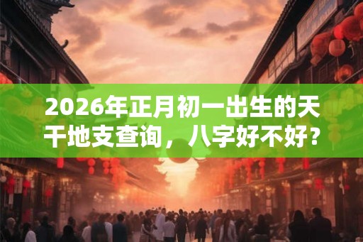 2026年正月初一出生的天干地支查询，八字好不好？