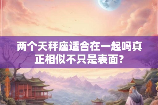 两个天秤座适合在一起吗真正相似不只是表面？